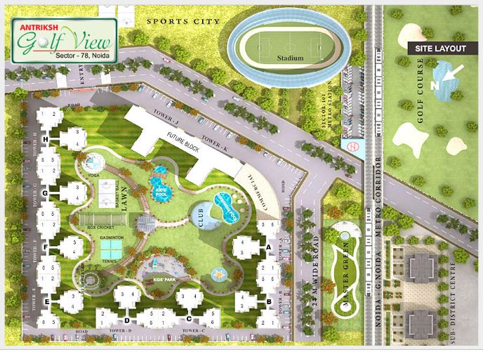 Antriksh Golf View 1 has with Location Advantage Where You Get it at a Prime Location
