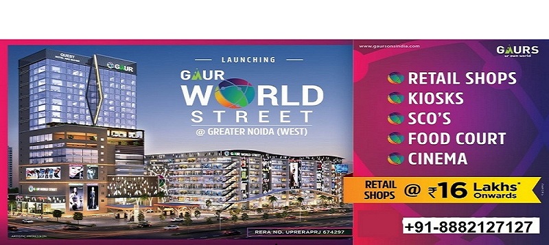 Gaur World Street Mall – a Future Project which is Picture Perfect for Commerce